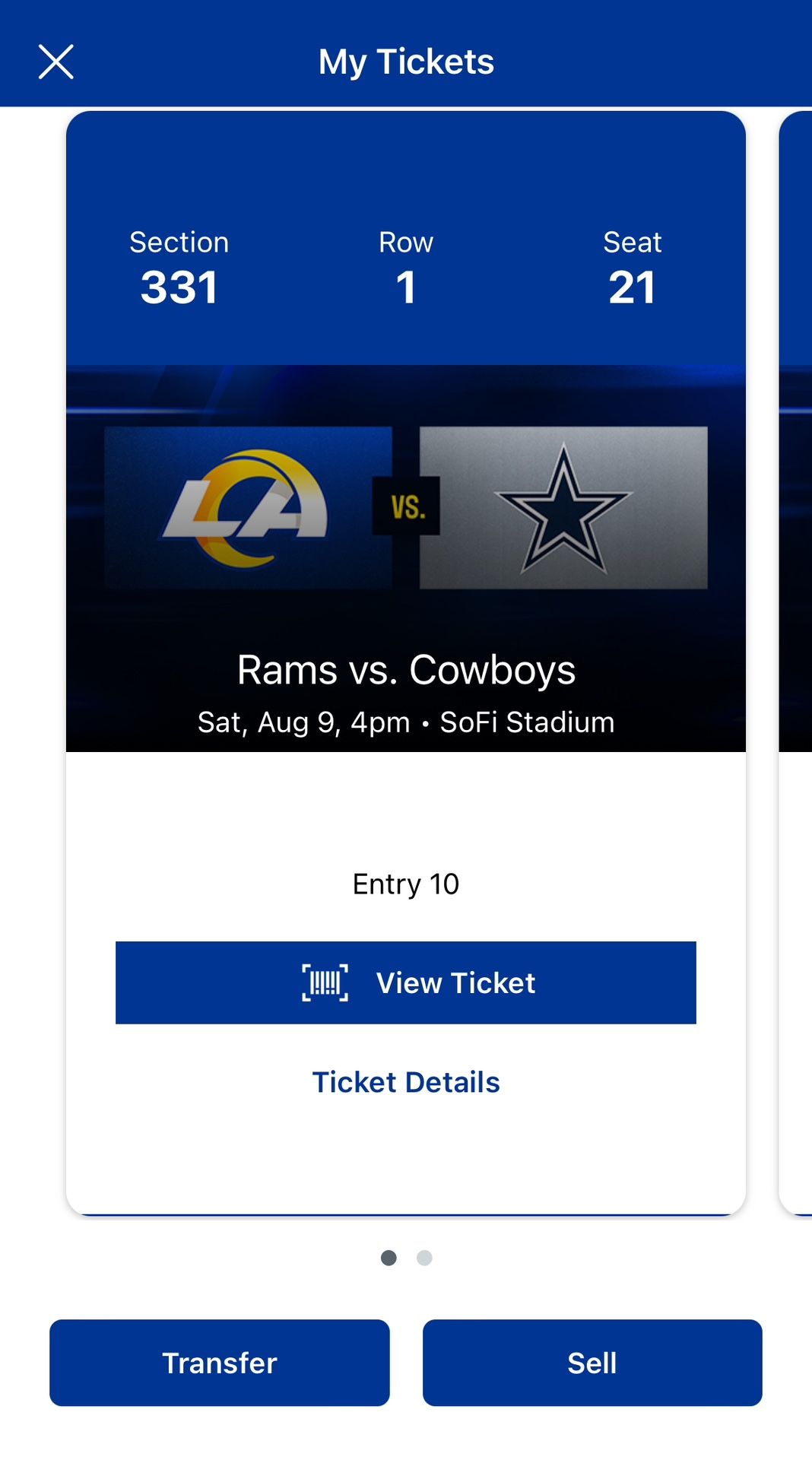 Rams Vs Cowboys