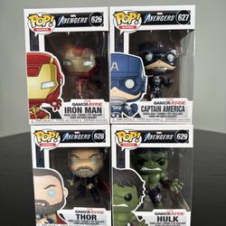 Funko Pop! Avengers (Gamerverse) - Iron Man, Captain America, Thor, Hulk Figures