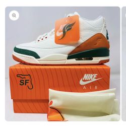 Jordan retro 3s Miami Solefly Edition Size 7.5