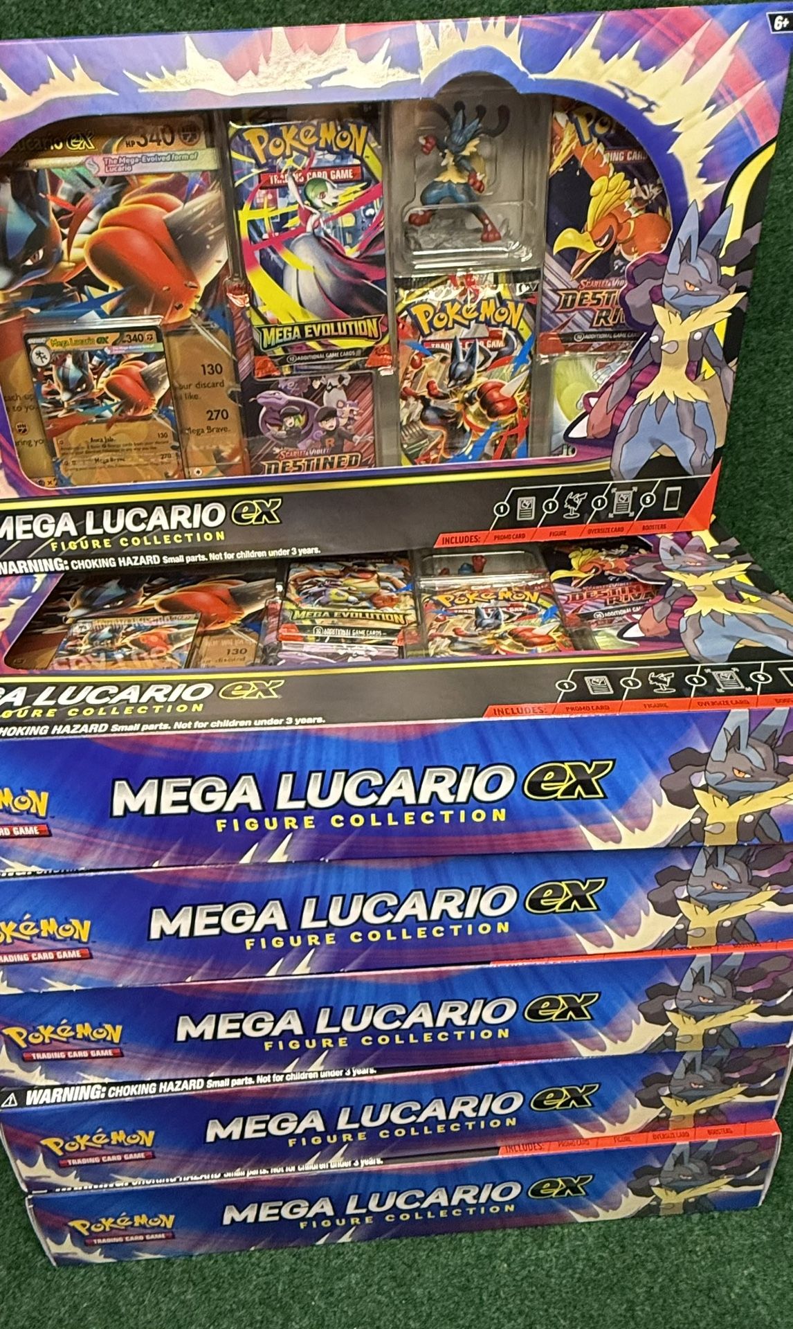 Mega Lucario EX Figure Collection Box (set of 6)