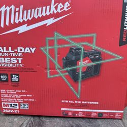 Milwaukee M12 360 Green  Laser Kit 