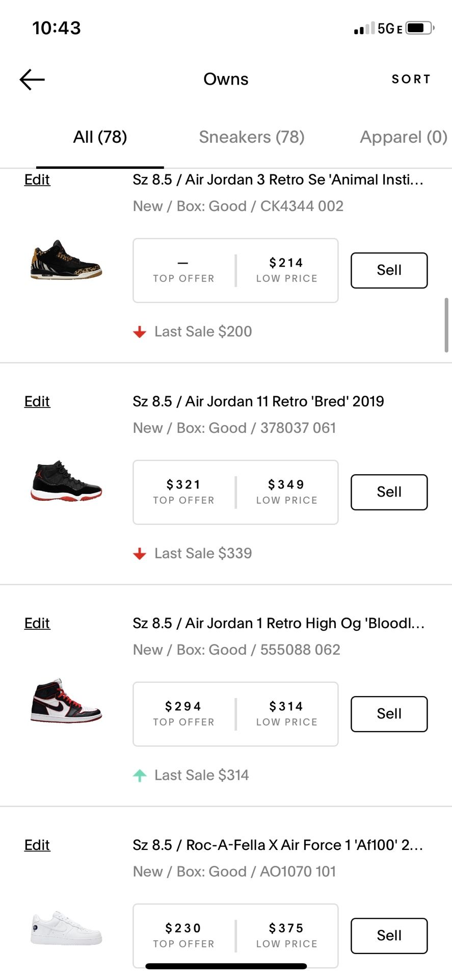 Sneaker collection, DS Size 8.5 All Exclusives