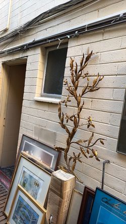 Vintage gold leaf wall sculpture
