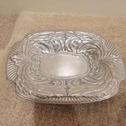 Vintage Wilton Pewter Armetale Acanthus Small Oval Tray

