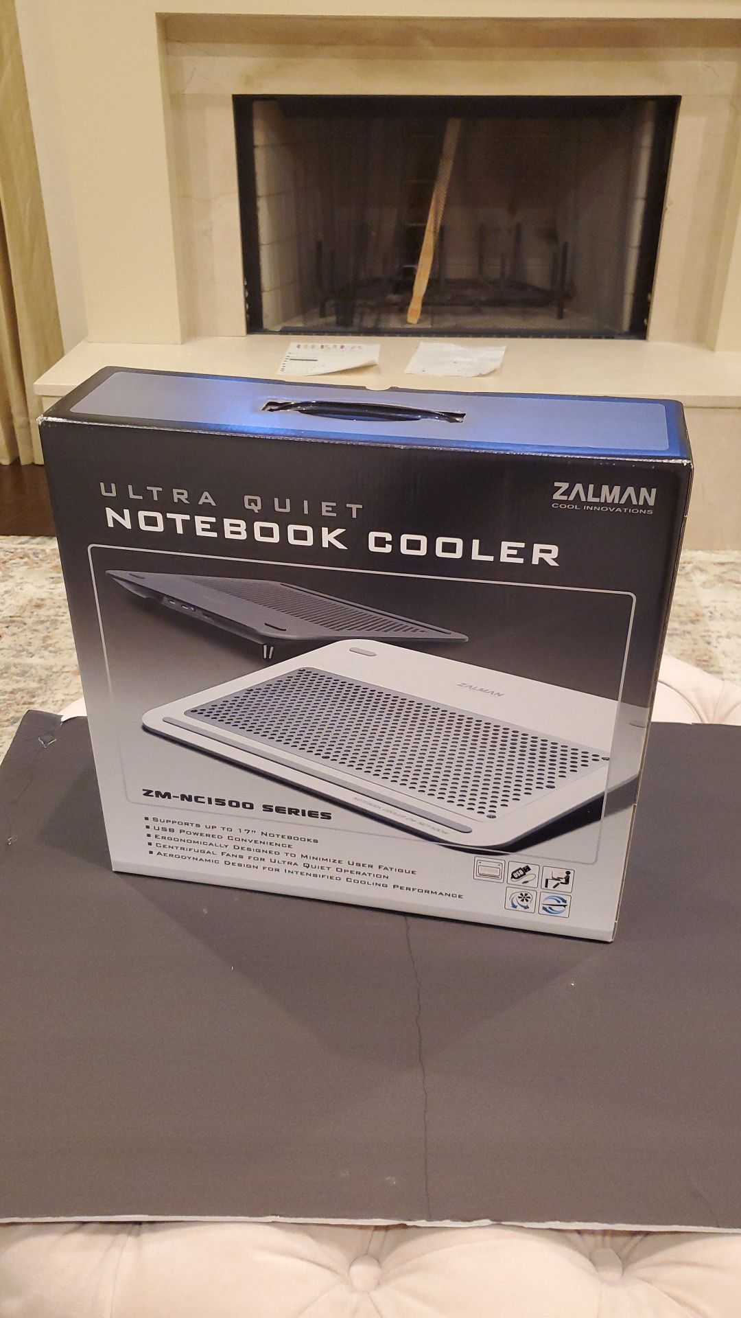 Laptop cooling fan. Zalman zm-nc1500 ultra quiet fan