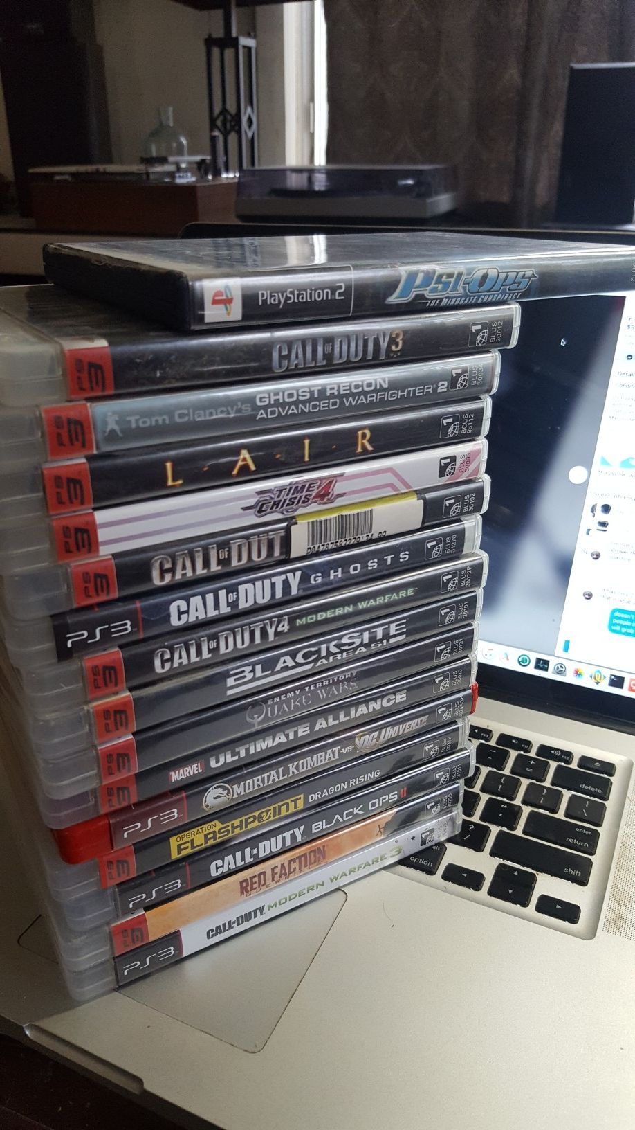 15 PS3 and 1 PS2 game