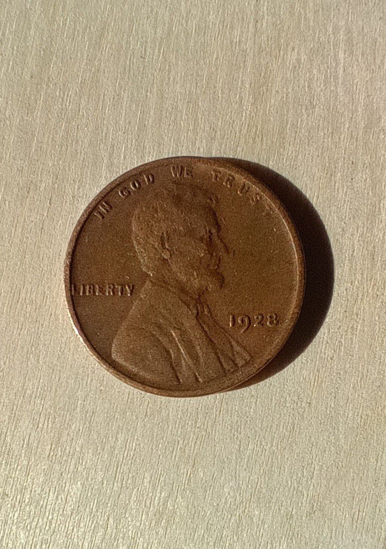 1928 No Mint Wheat Cent 