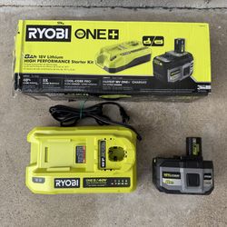 RYOBI ONE+ HIGH PERFORMANCE Starter Kit with 18V 8 Ah Lithium-Ion Battery and 18V/40V Dual Platform Charger