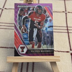 Patrick Mahomes Draft Picks Purple Wave Prizm