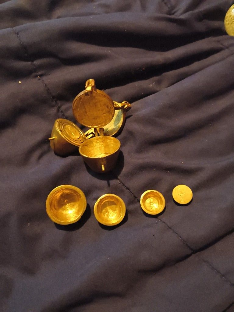 Antique Brass Weights 