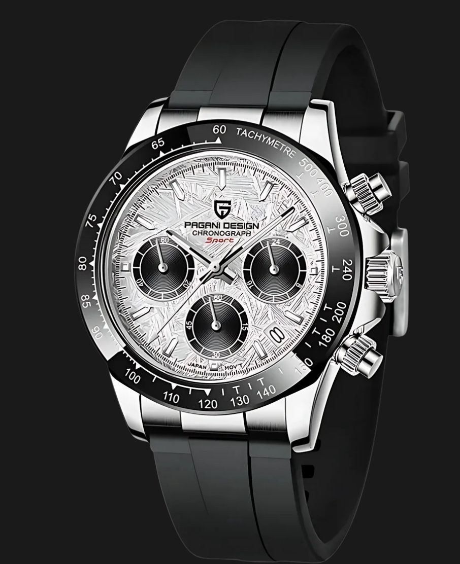 Pagani design Silver Chronograph Men's Watch