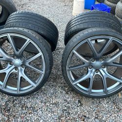 RIMS 275/30R24...5 LUGS FIT DODGE RAM 1500 DODGE DURANGO DODGE DAKOTA 5 LUGS BOLT PATTERS 5X5.5 