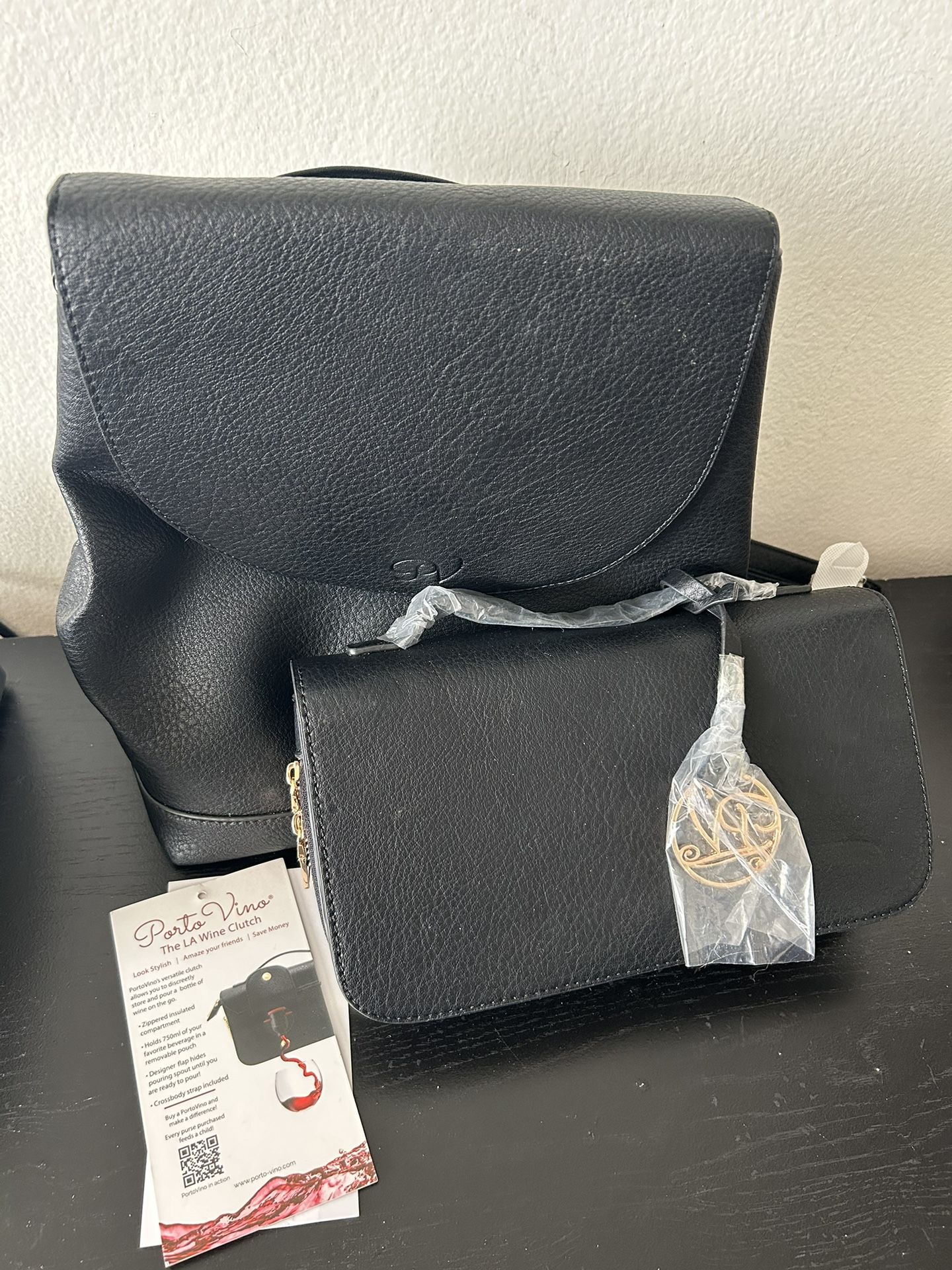Backpack And Clutch Wine Holders 