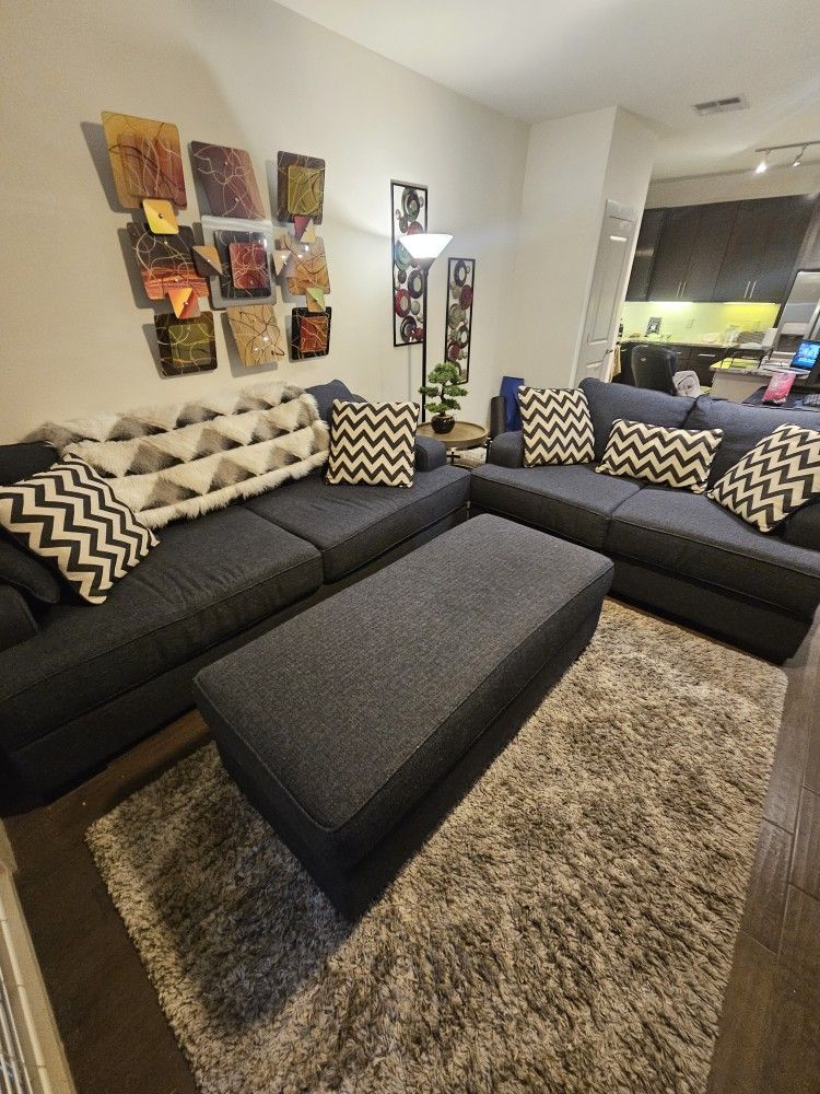 Sofa, Love Seat & Ottoman 