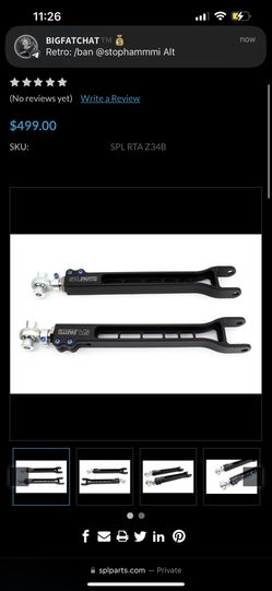 SPL billet Titanium Traction Arms