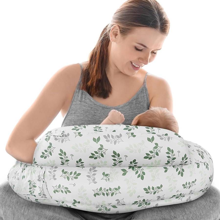new Nursing Pillow for Breastfeeding, Original Breastfeeding Pillows for Support Mom and Baby, Nursing Pillows with Adjustable Waist Strap, Pocket and