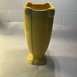 McCoy Yellow Scroll Vase