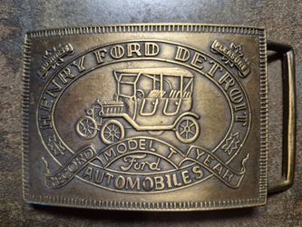 Henry Ford Brass Belt Buckle