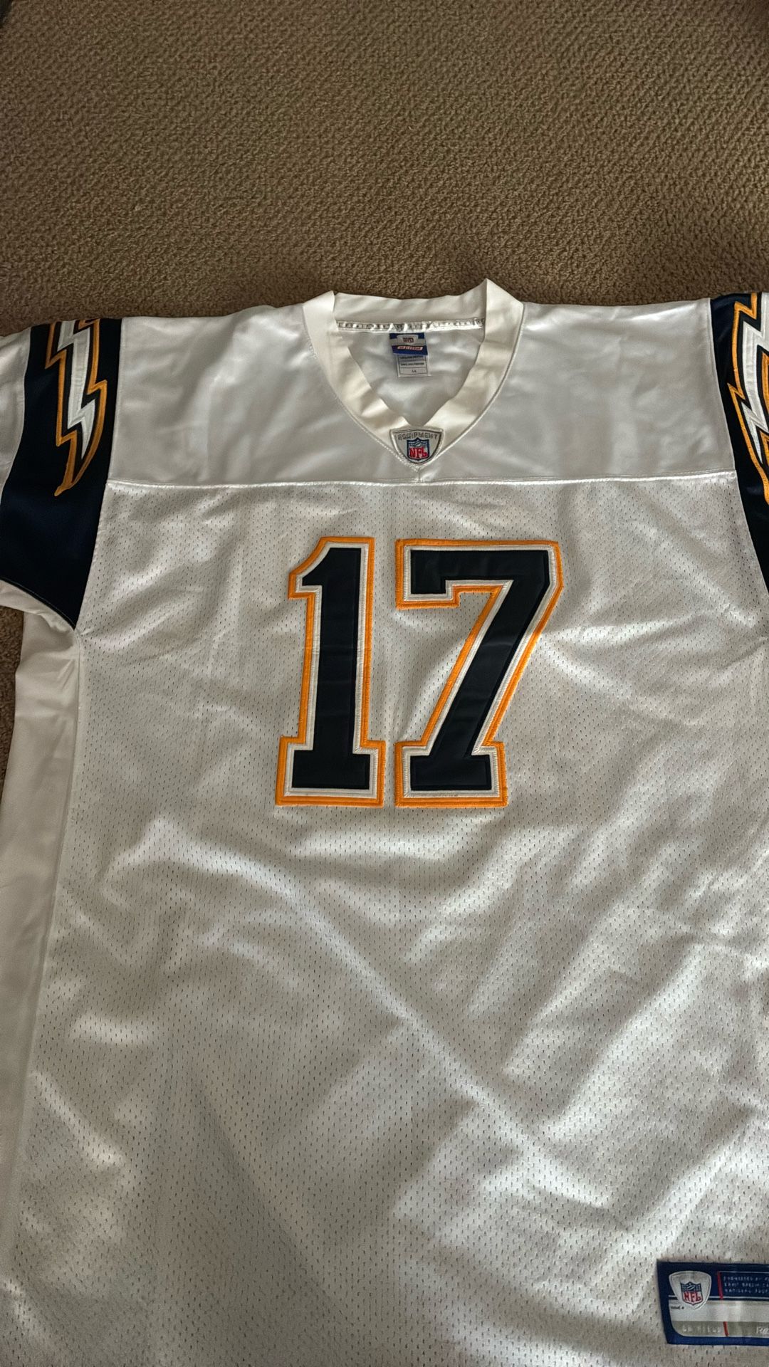 Chargers NFL Equipment Jersey Size 54