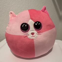 TY Squish-a-boo Scarlett Pink Cat - excellent condition 