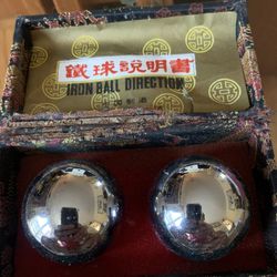 One Set Of Iron Ball Bearings For Hand Exercise With Gift Box $10
