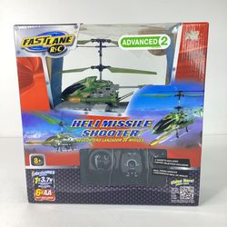 Fast Lane R/C Helicopter Missile Shooter Toy - New, Box Damaged