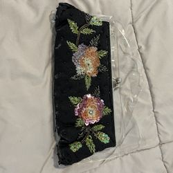Vintage Flower Clutch Purse