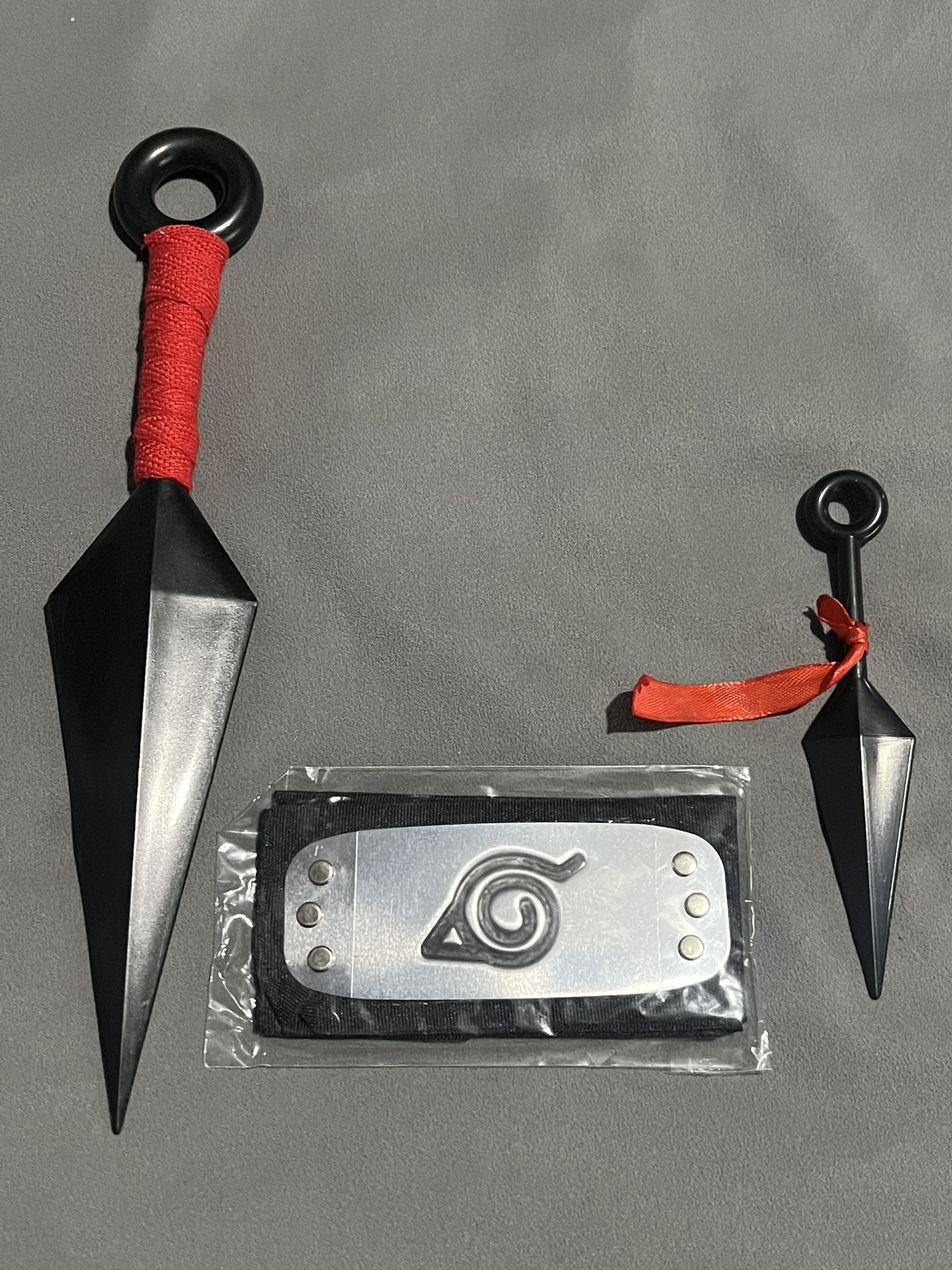 Naruto Headband and (2) Plastic Kunai (New)