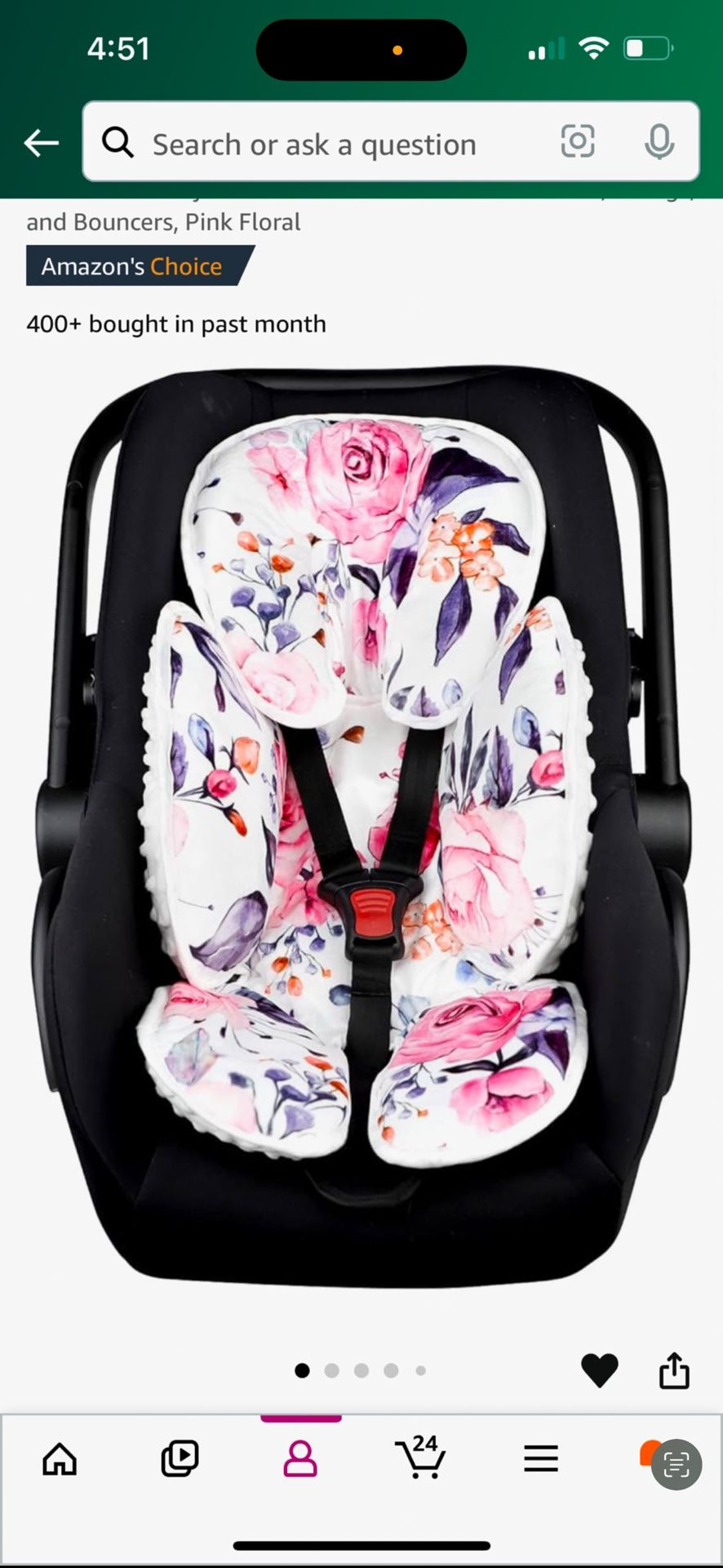 Baby Car Seat Head Support for Newborn 2in1