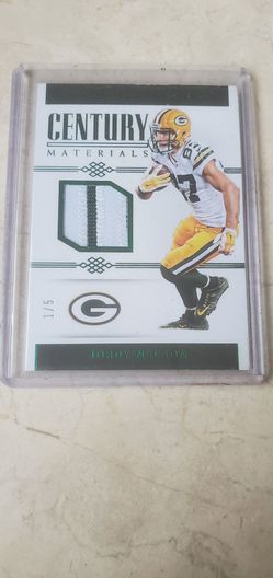 Jordy Nelson National Treasures Century Materials Patch Card 1/5
