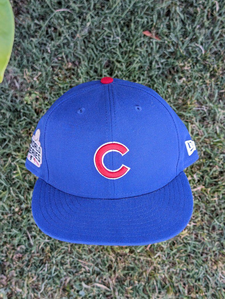 Men's Chicago Cubs New Era Royal 2016 World Series Wool 59FIFTY Fitted Hat 7 5/8