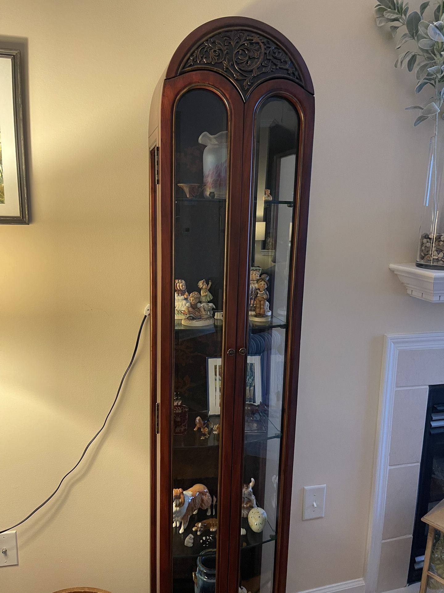 Wood Lighted Curio
