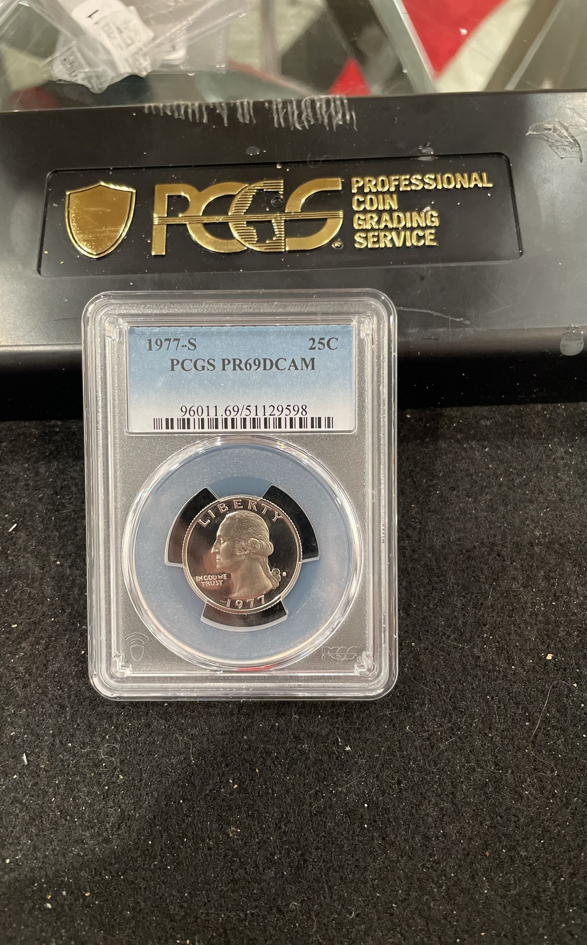 1977 S Gem Proof Washington Quarter Graded At PR69 With A Deep Cameo C-15