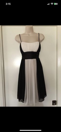 BNWT City Triangles Black & White Panel Layered Part Summer Dress Small MSRP $49