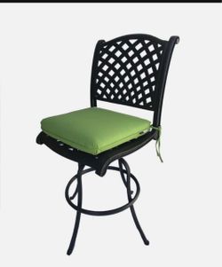 Outdoor patio set of 2 Arm-less bar stools 100% Rust Free