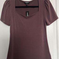 Express Mauve Top Sz M