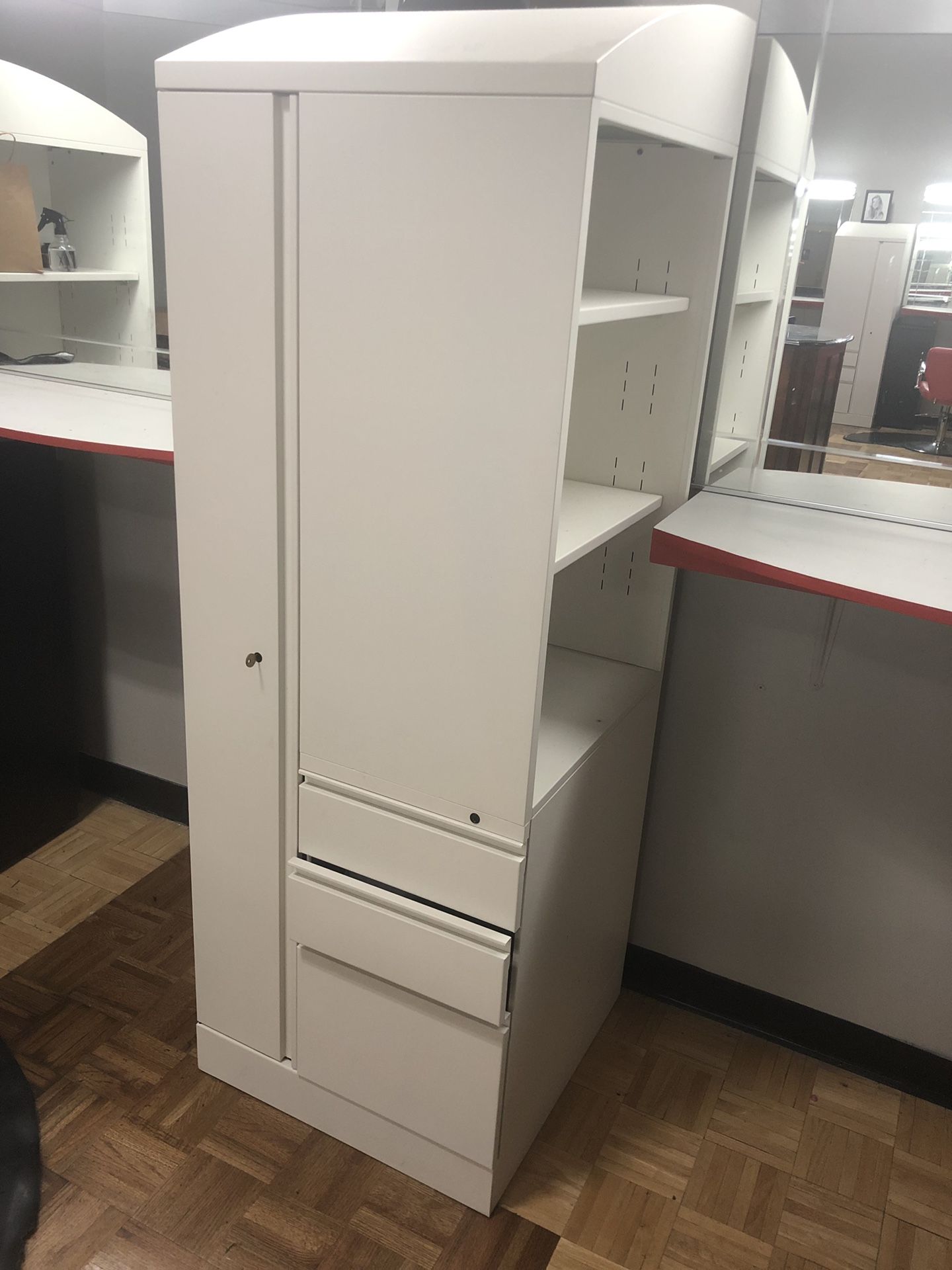 large filing cabinet with lock & key