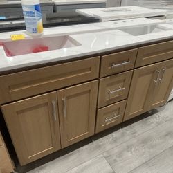 Double sink bathroom vanity 60 inch 