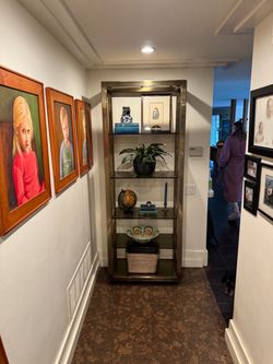 Brass and Glass Bookshelf