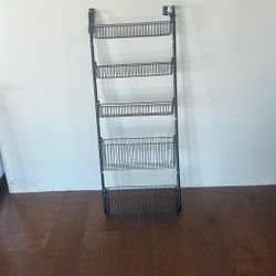 BinMax Adult Metal Cost Effective 5 Tier Black Storage Rack Kitchen Door And Storage Room Door Upper Cabinet Door Rack