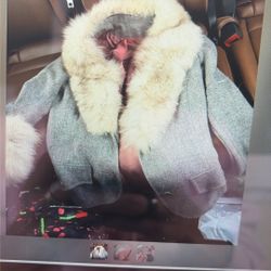 Robert Taboh Real Fur Trimmed Coat 