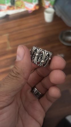 Chrome heart rings