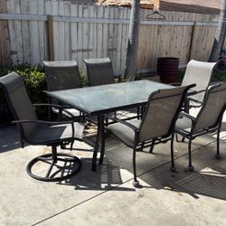 Patio Dining Table W/6 Chairs