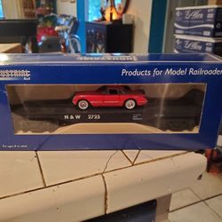 Industrial rail flatcar w/Corvette model IDM 7001 027