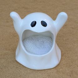 NEW Boston Warehouse white ceramic decorative Halloween ghost tea light votive candle stick holder