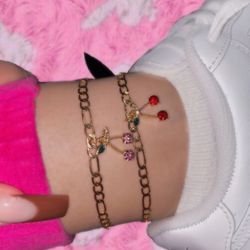 Cherry anklet bracelets