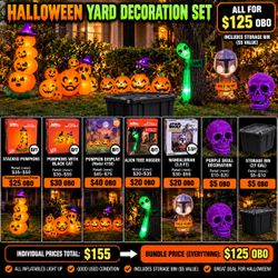 Halloween Yard Inflatable Decoration Bundle Set