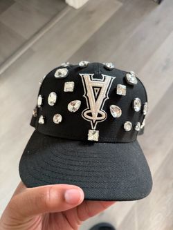 7 1/2 fitted cap hat - diamond studded