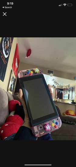 Pink Nintendo Switch With Obleets And Case Screen Protecter