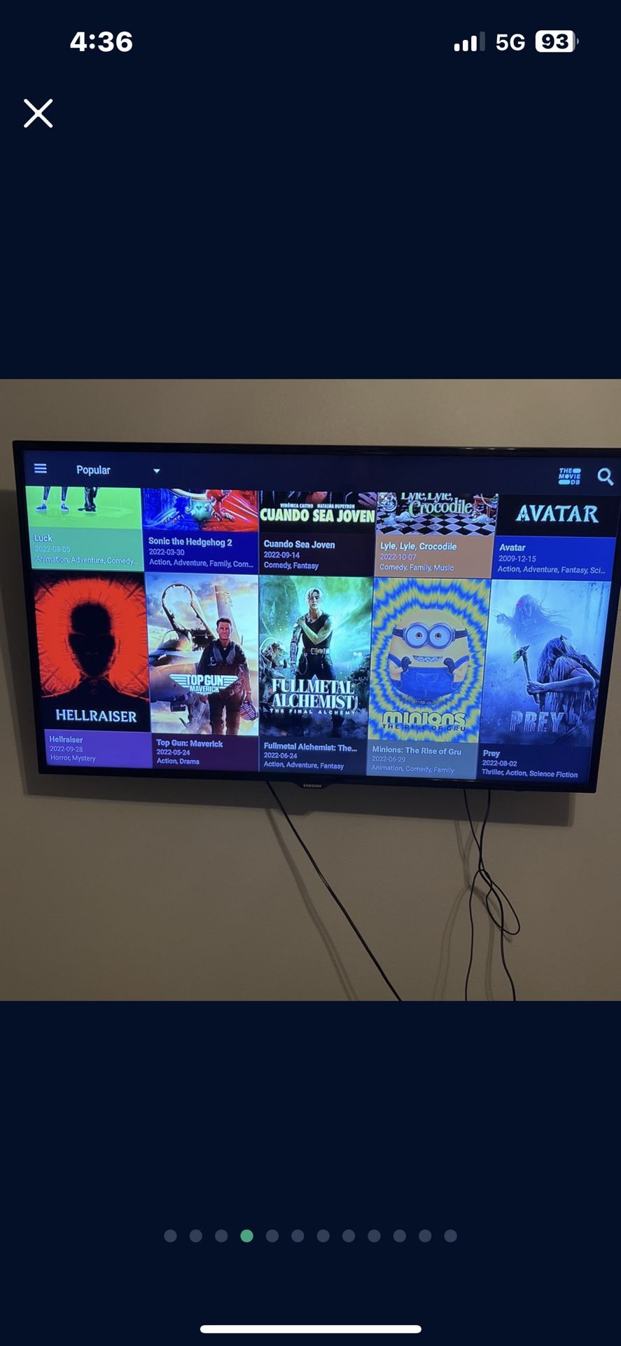Samsung 55” Tv